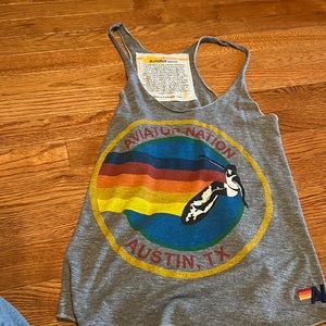Aviator nation size small woman tank gray